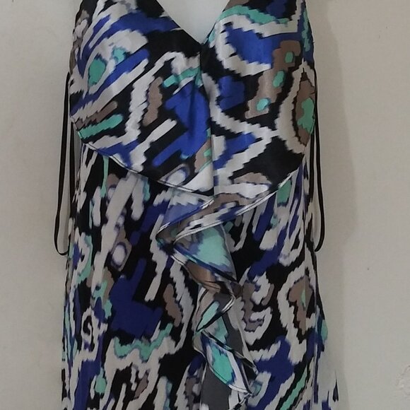 Alfani Women's Abstract Ruffle Front Halter Top – Size Small - Picture 8 of 8
